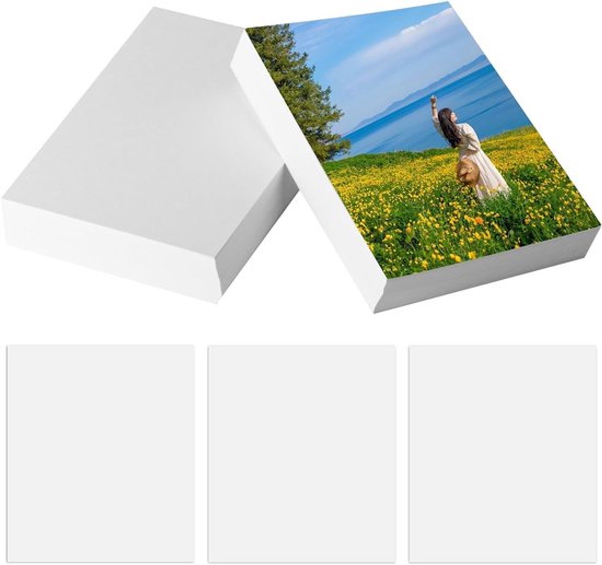 70 Vel Glanzend Fotopapier A4 21x29.7cm, 200gsm, Geschikt voor Inkjet Printers en Foto Kaarten, Hoge Kwaliteit en Levendige Kleuren