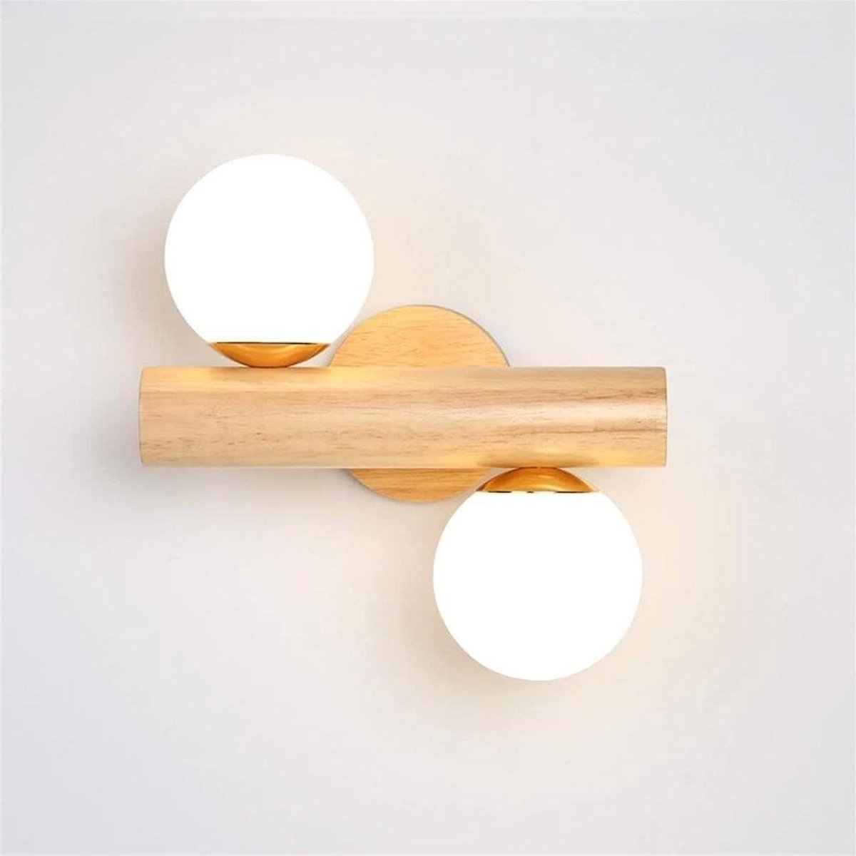 Wandlamp Hout - Sfeerverlichting Binnen - Slaapkamer Verlichting - Draaibare Lamphouder - 5x25cm - Niet gespecificeerd