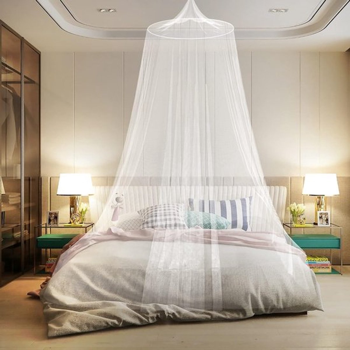 Dubbele Bedden Moskito Net - Bescherming tegen Muggen en Insecten (60 x 250 x 1200 cm)