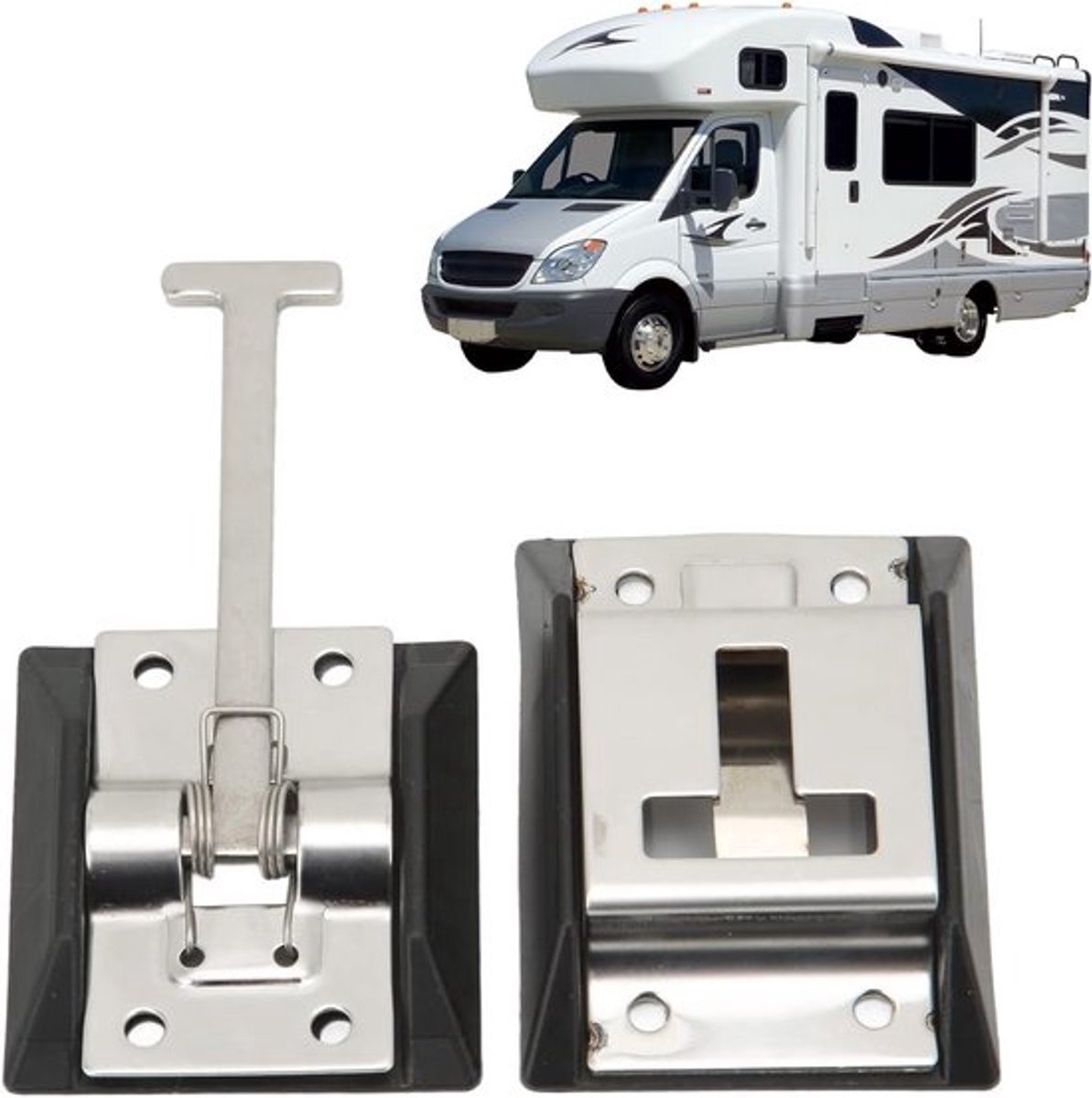 Duurzame RVS Deurstoppers met T-pilaar, stevige haak en behuizing, ideaal voor bagage en gebruik thuis