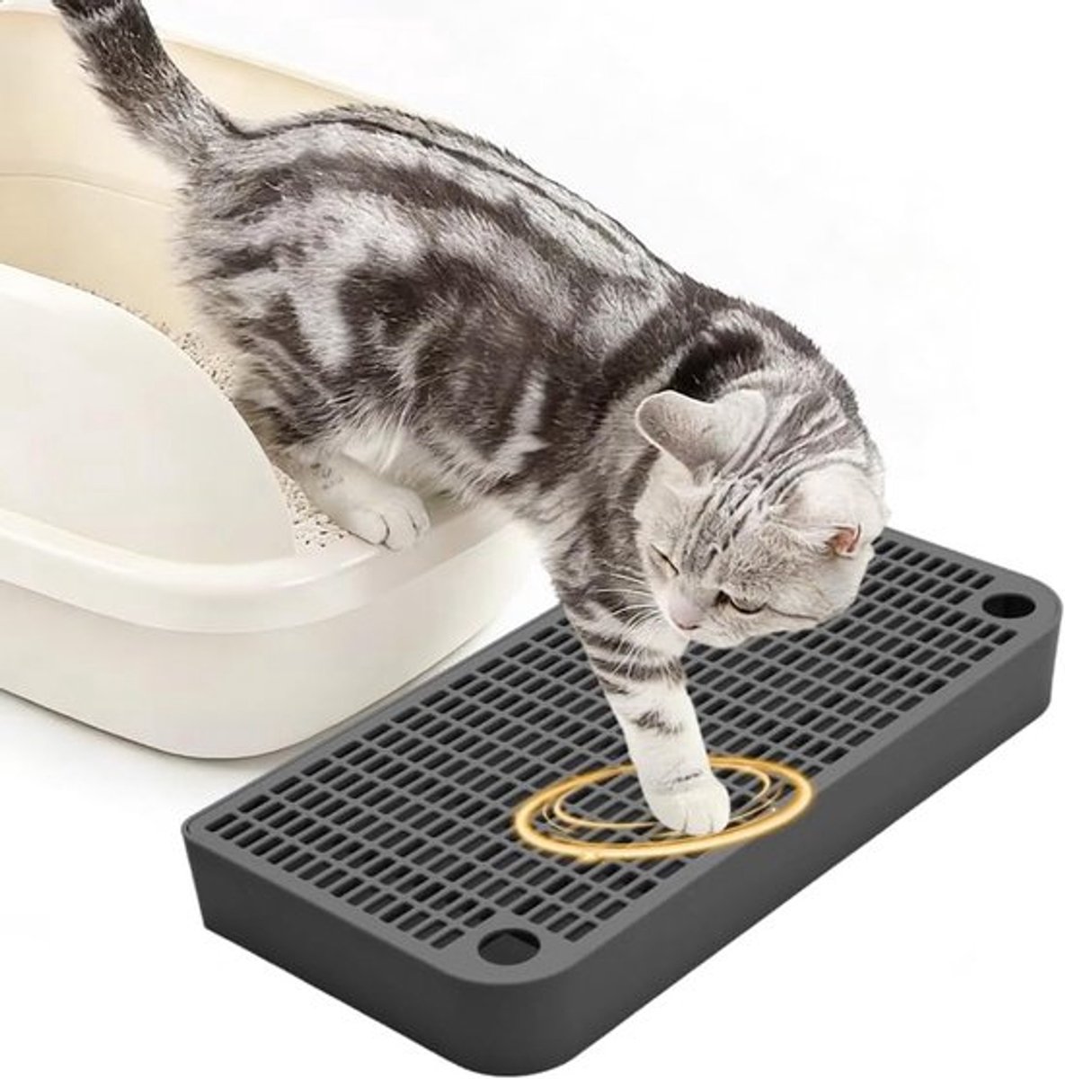 Hondentrap voor katten met filterfunctie, antislip ramp voor kleine en oudere katten, waterdicht en eenvoudig schoon te maken