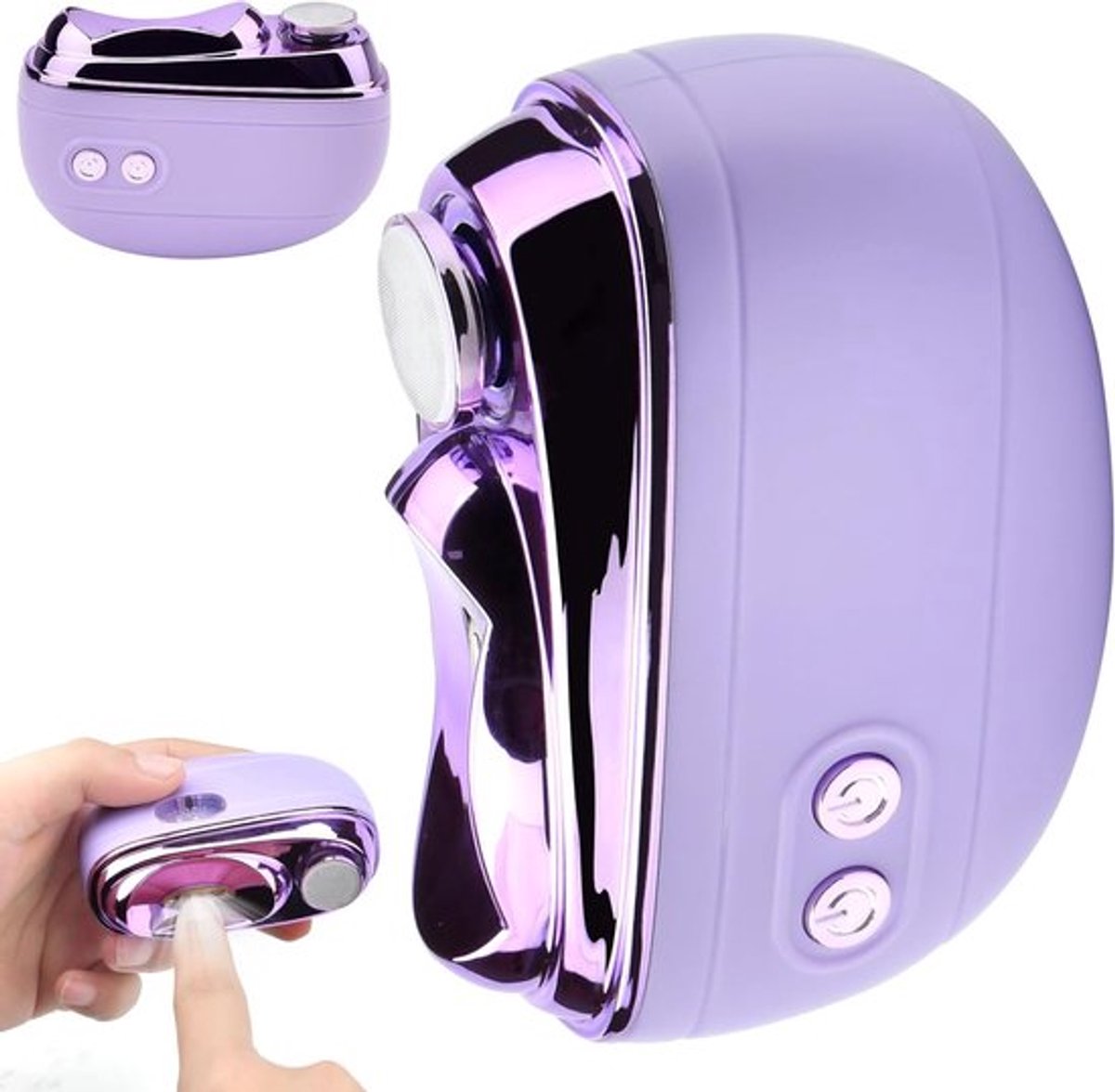 Automatische Nagelknipper en Vijl, 2-in-1 Nageltrimmer met LED Licht, Veiliger voor Baby's, Kinderen en Volwassenen, Oplaadbaar via USB, Geschikt voor Thuisgebruik