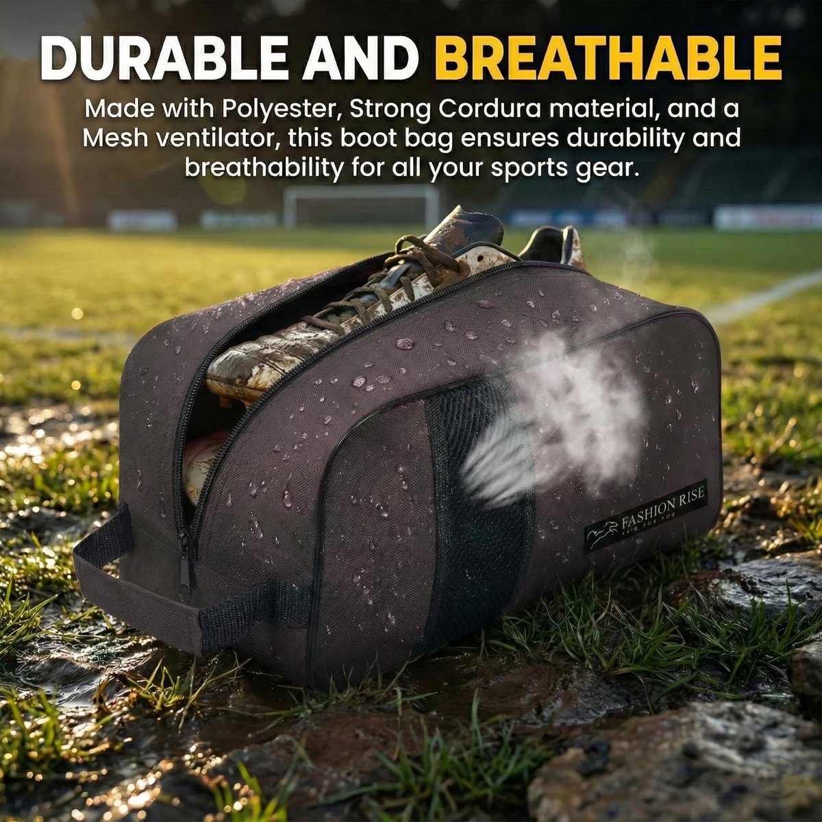 SnelShoppen - Waterdichte Sport Boot/Schoenen/Reistas voor Voetbal, Cricket, Rugby, Golf, Toilettas en Gym voor Mannen en Vrouwen - Grijs, Schoenentas