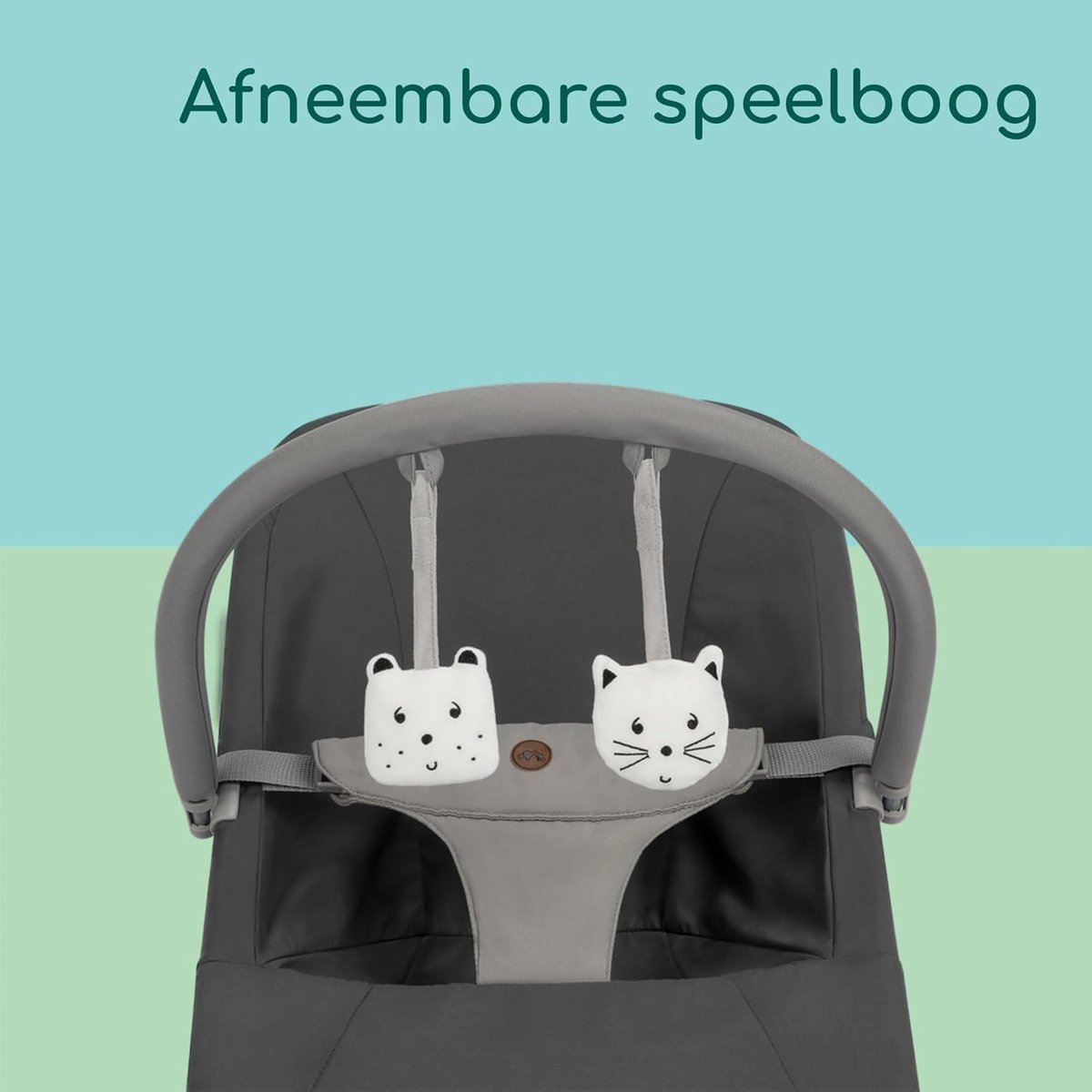 Baby Bouncer - Schommelstoel Kinderen - Ontspannen en Spelen - Lichtgewicht en Plat Opvouwbaar - Tot 12kg - Grafiet