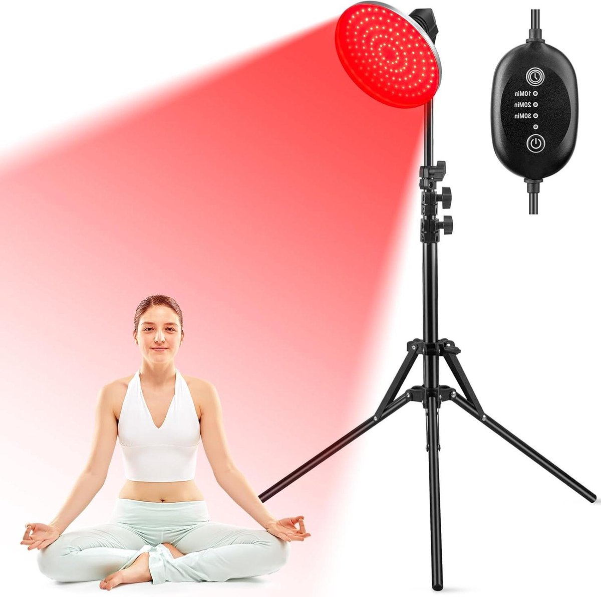 Infrarood Lamp - Roodlicht Therapie - Herstel Bevorderen - Met Verstelbaar Statief - 660nm Golflengte - Rood