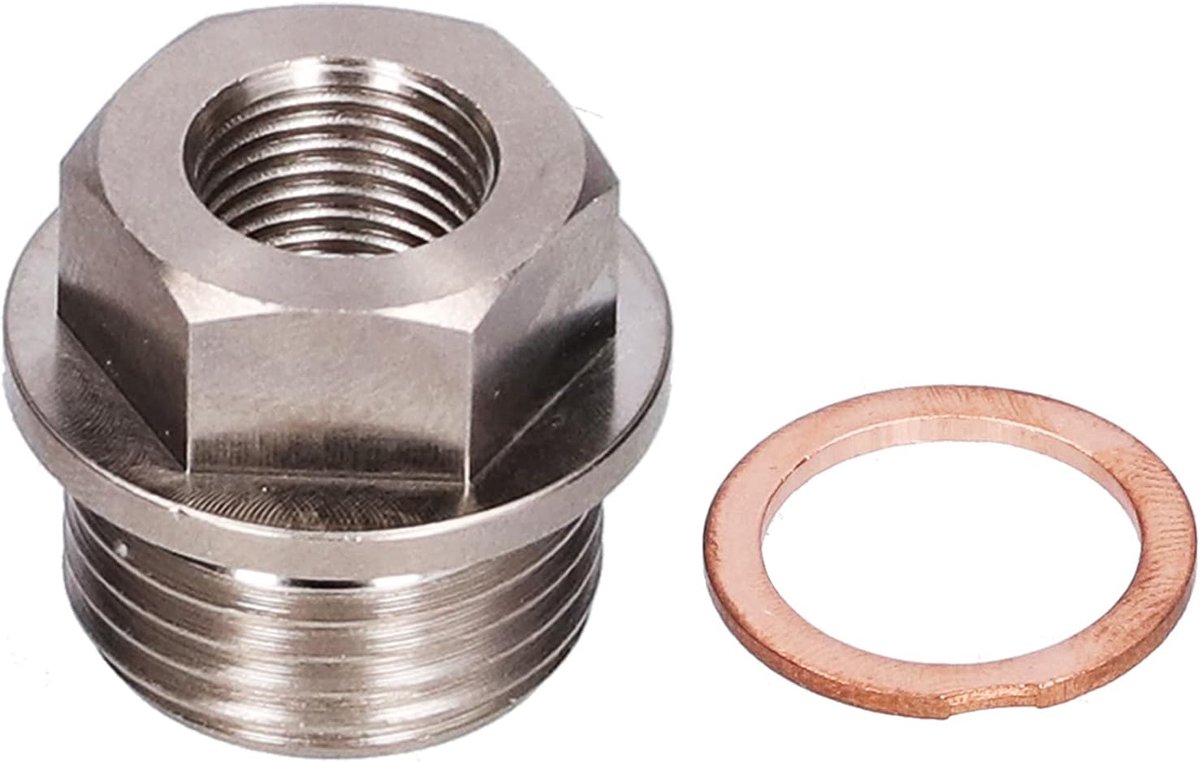 SnelShoppen - M18x1.5 naar 1/8NPT Olie Water Druk Temperatuur Sensor Adapter, Tester, Verzendadapter met Dichting, Duurzaam en Corrosiebestendig
