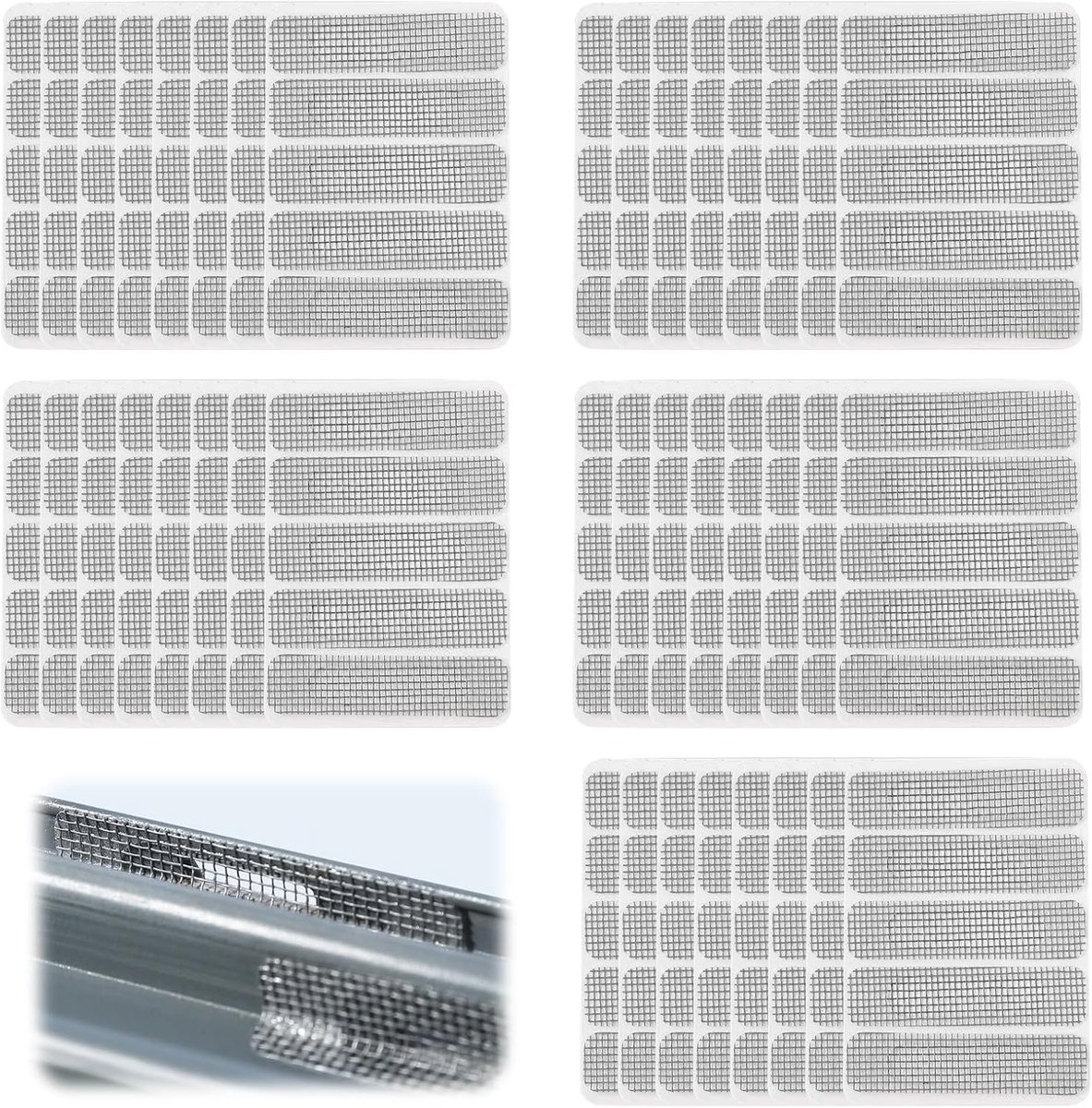 SnelShoppen - Vliegenraam Reparatieset - Duurzame Glasvezel Reparatieset - Waterdichte Vliegenraam Tape - Herstel Gaten in Deur en Voorkom Muggen