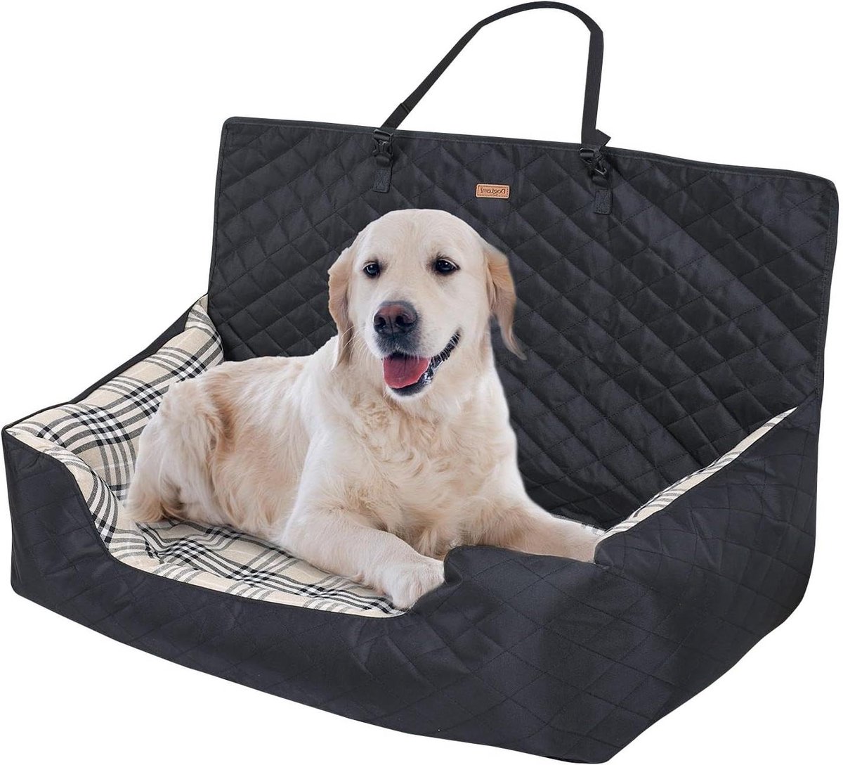 Honden Autostoel - Reisbed Hond - Veilig Reizen - Verhoogd Comfort - 92 x 52 x 53 cm - Meerkleurig