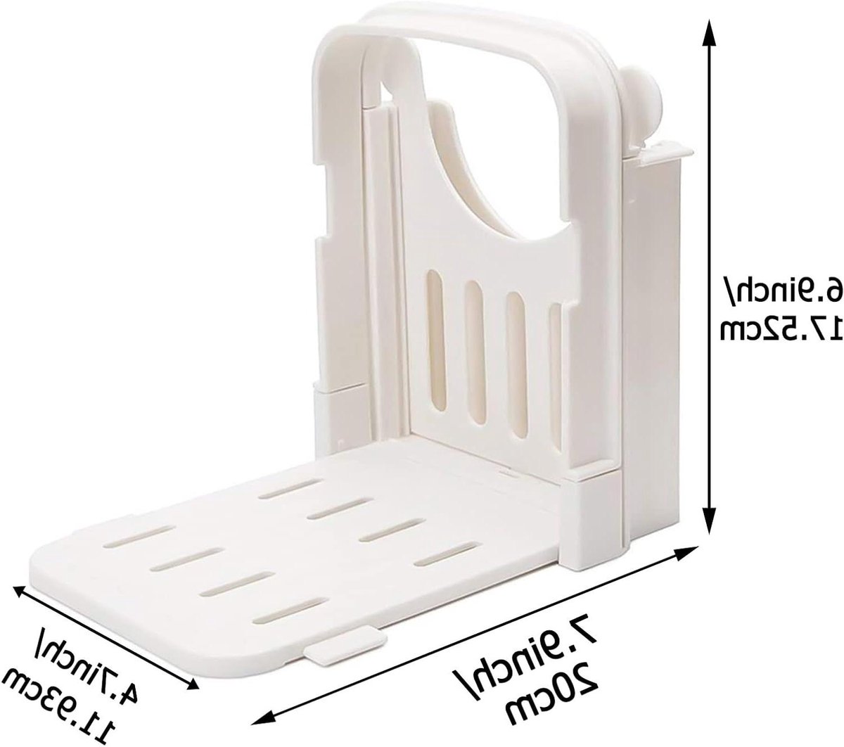 Broodsnijder - Sandwichmaker Toastmaker - Zelf Brood Snijden - 4 Plakdiktes Instelbaar - Tot 16cm Hoog - Wit