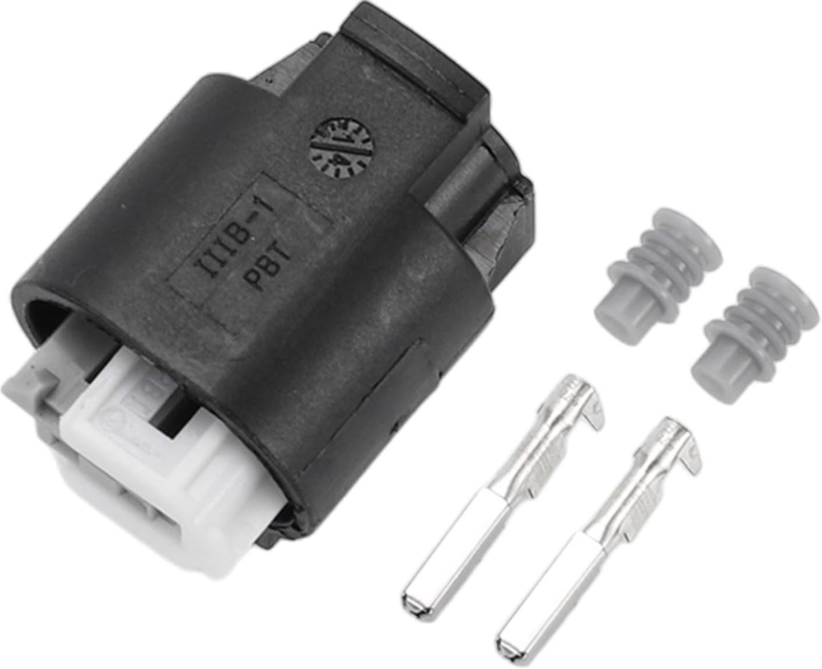 SnelShoppen - 2-Pins Water Temperatuur Sensor Connector Plug voor BMW Mini Cooper - Waterproof en Duurzaam - Zwart - 1 Set van Hoogwaardige Kunststof