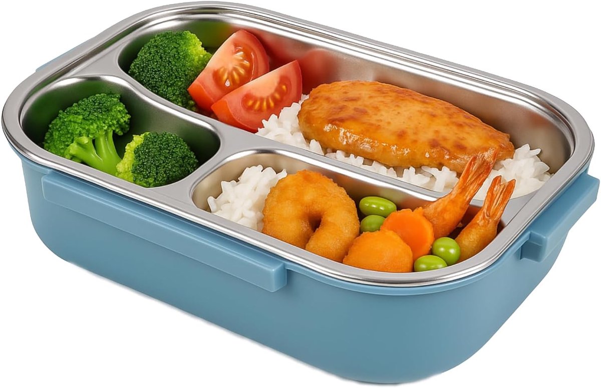 SnelShoppen - RVS Geïsoleerde Lunchbox Levensbestendig Cartoon Ontwerp voor Kinderen en Volwassenen, Draagbare Handgreep en Lepel Opslag voor Buiten S