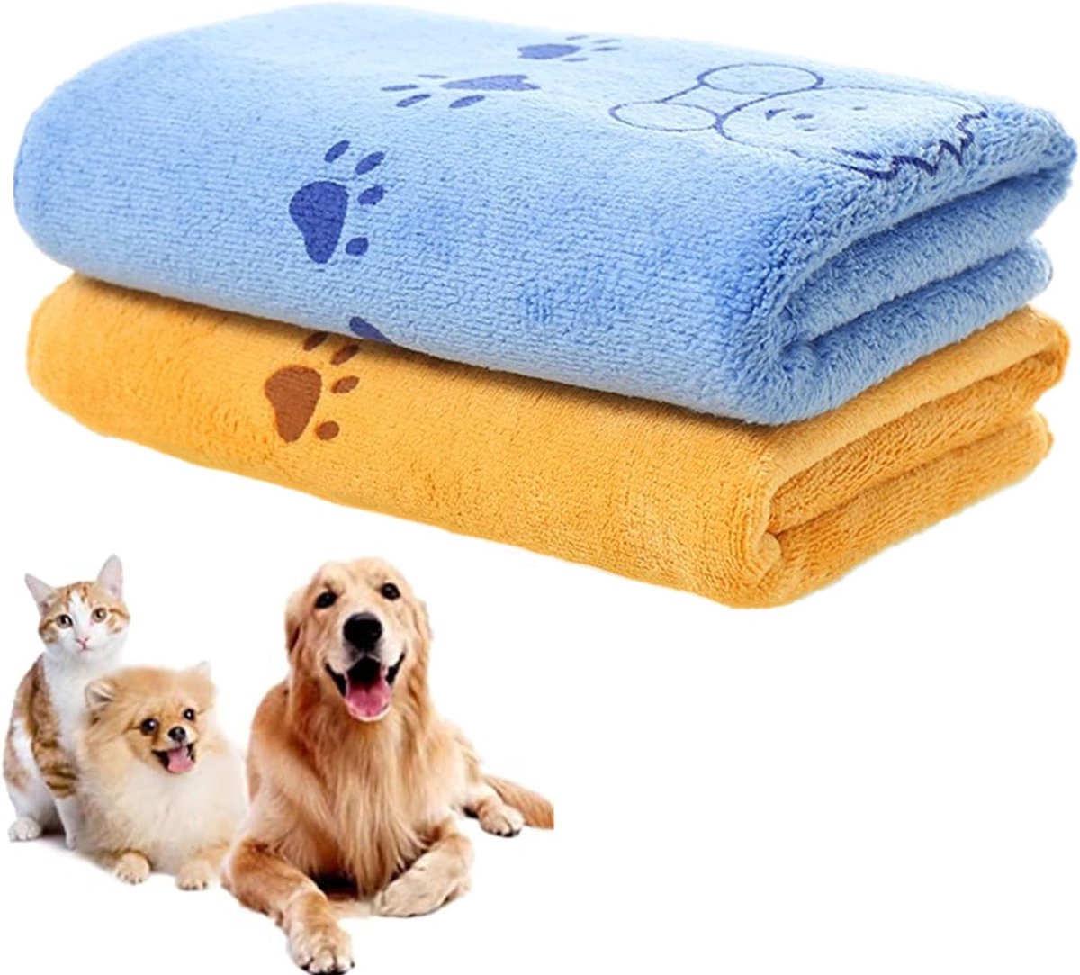 Hondendroogdoek - Grote 140 x 71 cm - Microfiber - Sneldrogend en absorberend - SnelShoppen