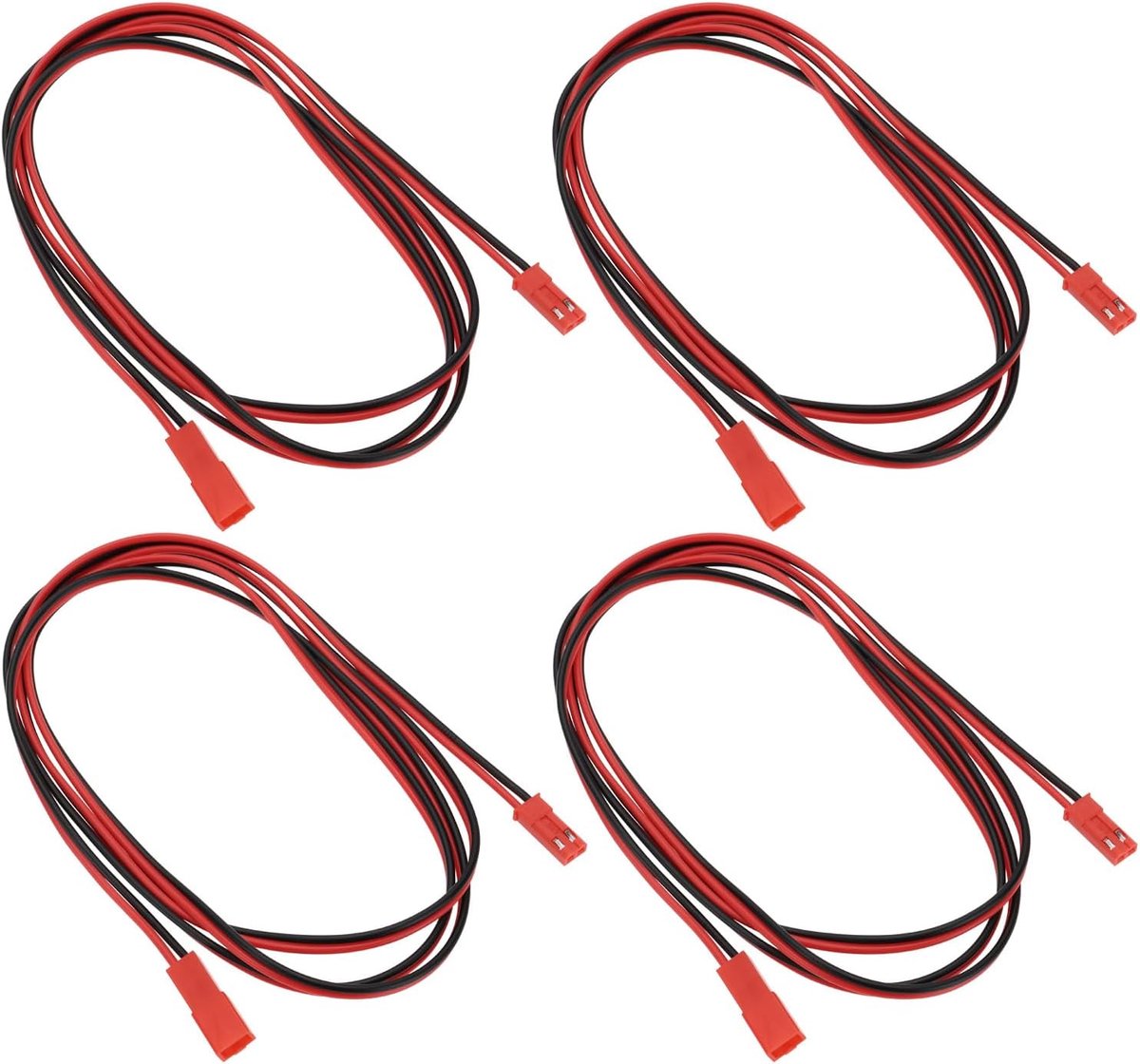 4Pcs JST Plug Connector Cable 2Pin Male to Female Extension Cable Compatible with RC Model Car Retrofitting Radio - ShopVlot