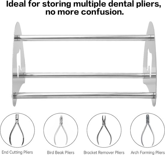 SnelShoppen - RVS Pliers Holder Accessoires - Orthodontische Pliers en Schaar Stand Houder Rack - Duurzaam en Gemakkelijk te Monteren - Professionele van Snelshoppen — afbeelding 2