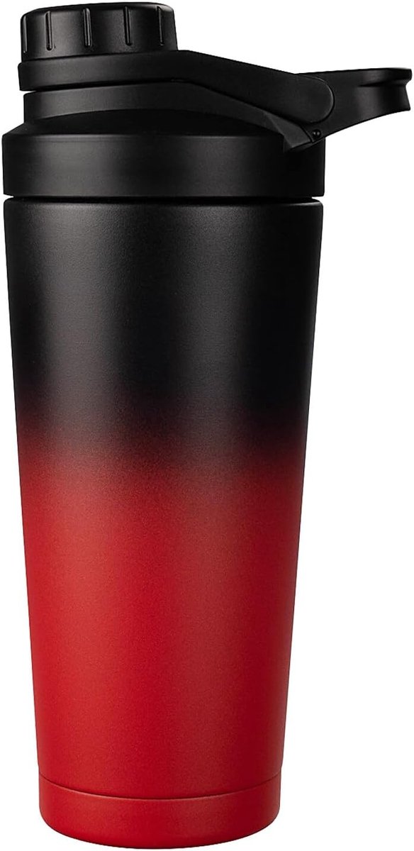 Shaker Protein Shaker with Strainer, Double-Walled Protein Shaker Made of Stainless Steel, Vacuum Insulated, BPA Free - ShopVlot