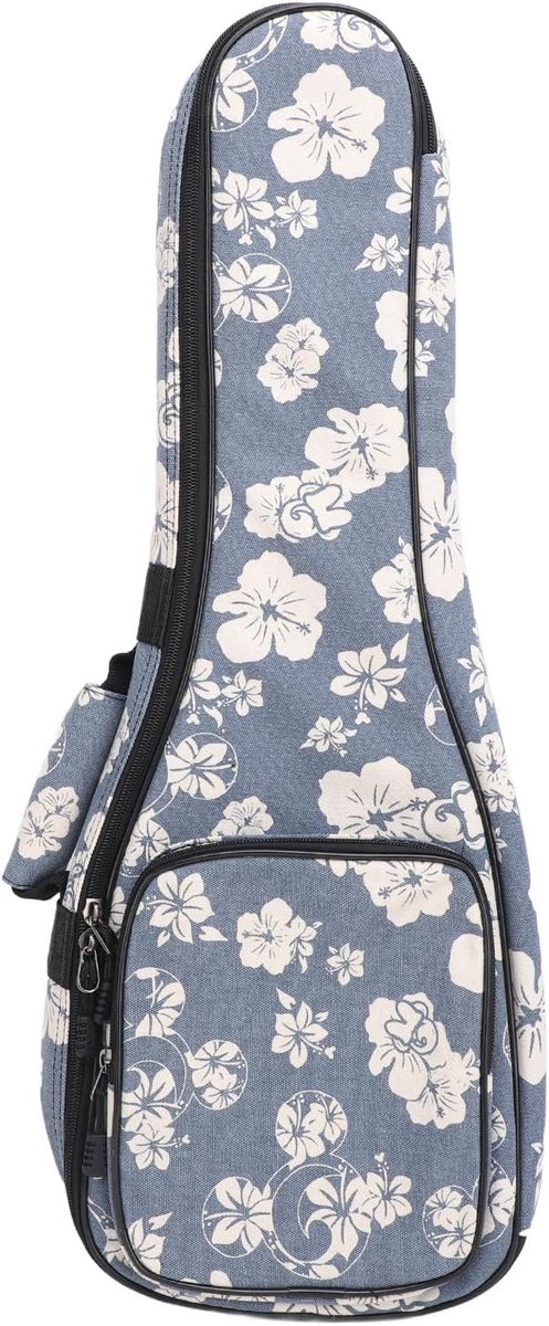 SnelShoppen - Ukulele Koffer Tas met Grote Capaciteit, Foam Binnenvoering, Rugzak met Verstelbare Schouderbanden voor Concert, Sopraan, Tenor (21 Inch