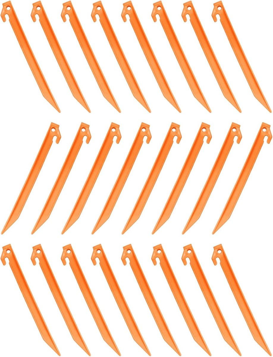 Tentpinnen 230mm - Plastic - Robuust met antisliphaak - Ideaal voor camping en tuin - ShopVlot