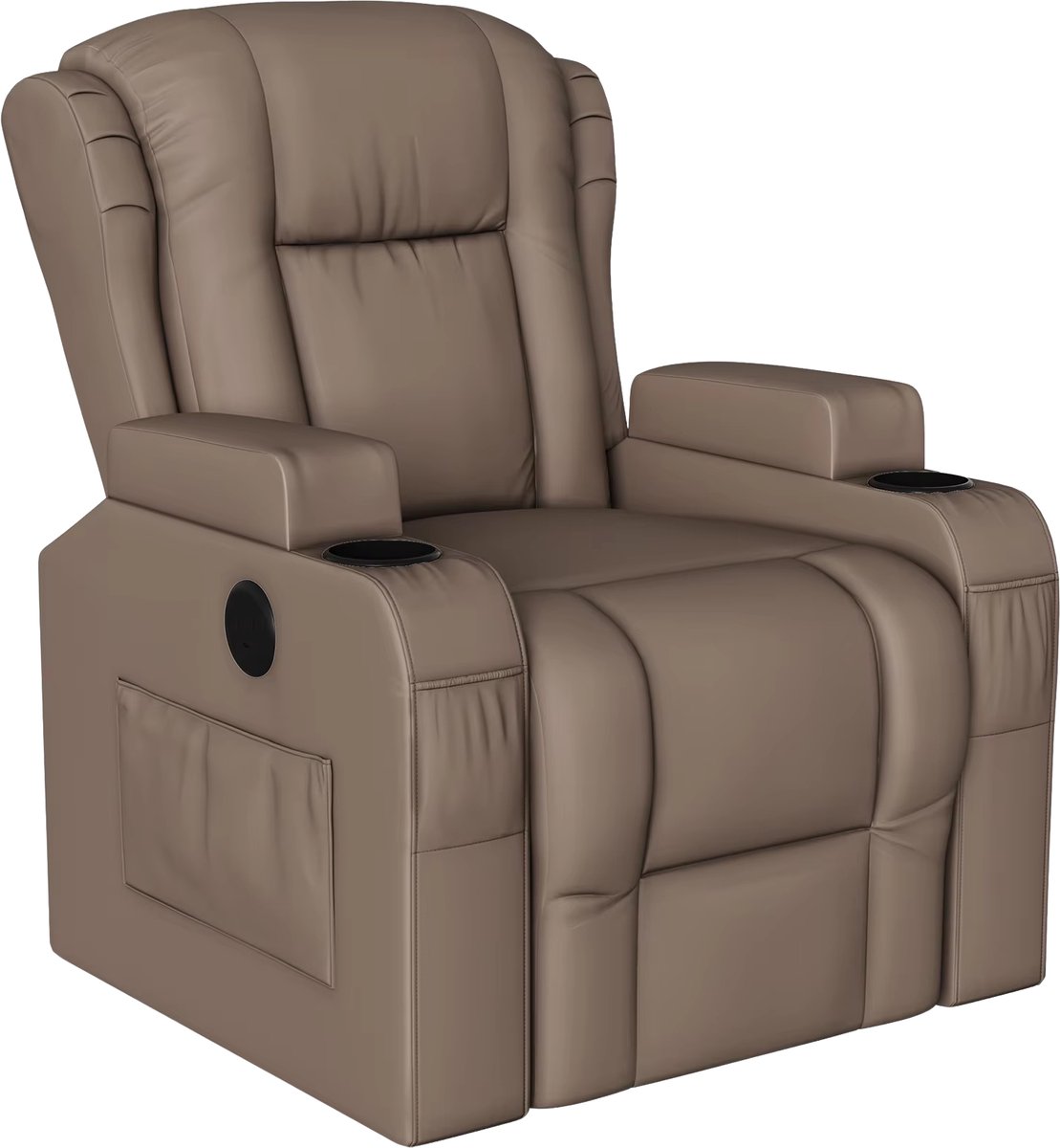Massagestoel Relaxfauteuil – Elektrisch met Ligfunctie, 8-Puntsmassage, Verwarming en USB