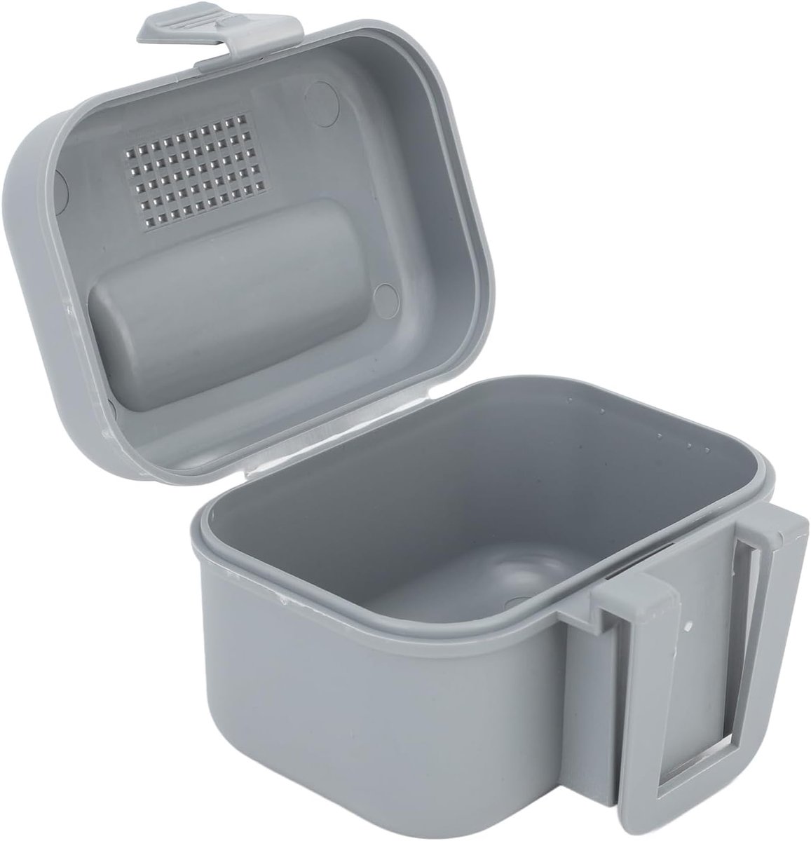 SnelShoppen - Visgerei Live Aasdoos, Aas Koelbox, Plastic Waterdicht, Worm Aas Houder, Hittebestendige Container voor Levende Aas Grijs (Klein 38x38cm