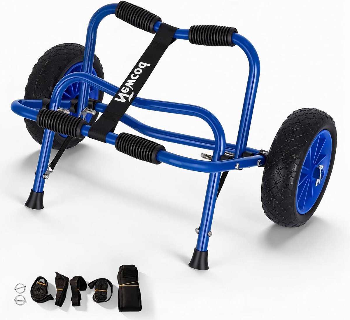 Kayak Kar - Kajak Trolley - Watersport Transport - Massieve PU-wielen - 165 pond capaciteit - Blauw