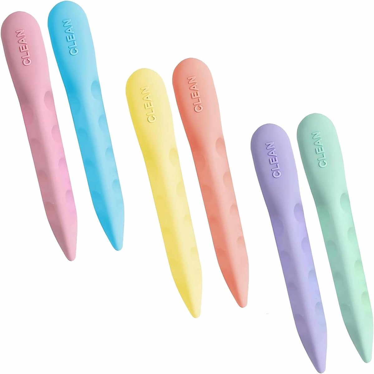 Set van 6 Driehoekige Gum met Rubber Grip, Ideaal voor School, Kantoor en Creatieve Projecten