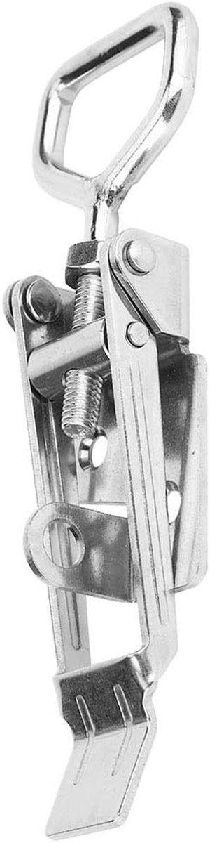 Deurgrendel Roestvrij Staal - Klem Grendel - Veilig Bevestigen - Robuuste Constructie - 12 cm Lengte - Zilverkleurig