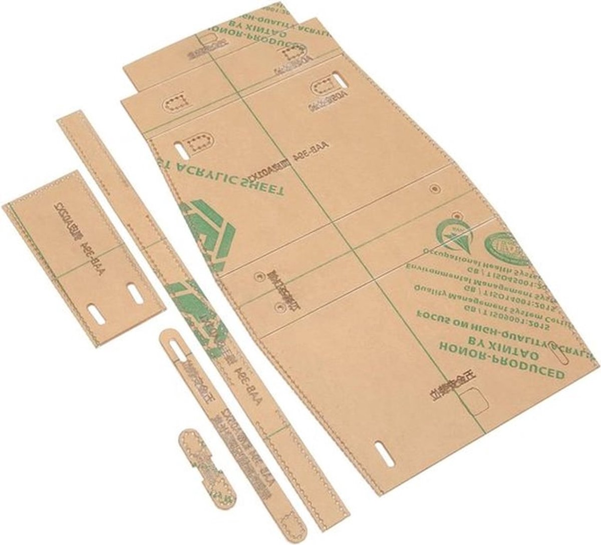 Accessoires voor het maken van portemonnees, DIY portemonneepatroon en naaien met acrylmateriaal, 5 stuks voor ambachten en geschenken