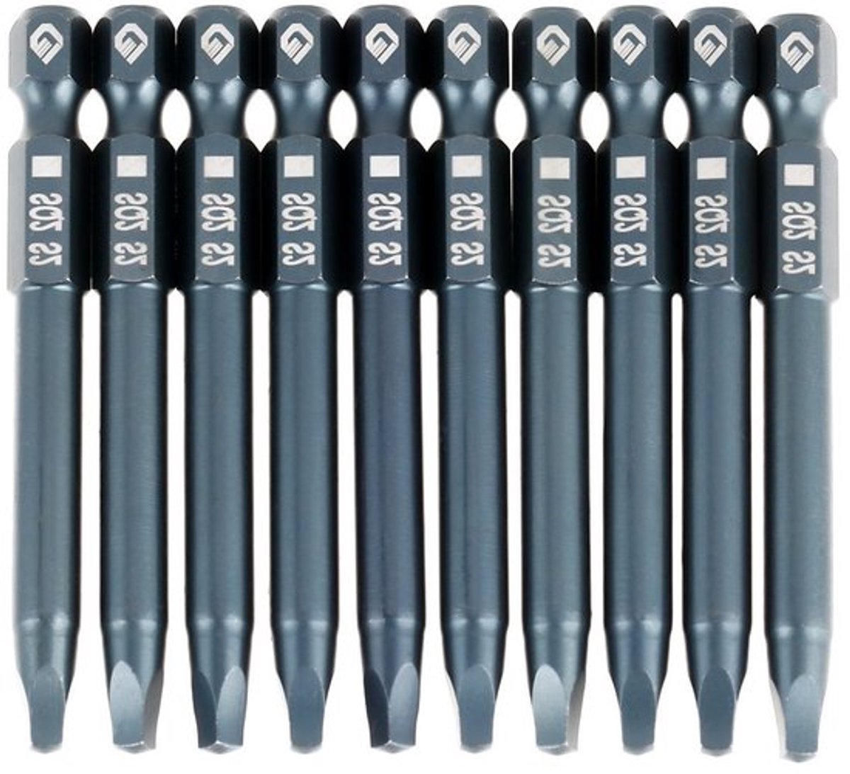 Set van 10 vierkante schroevendraaiers, 1/4 inch bits voor elektrische schroevendraaiers en boren, ideaal voor klussen en reparaties