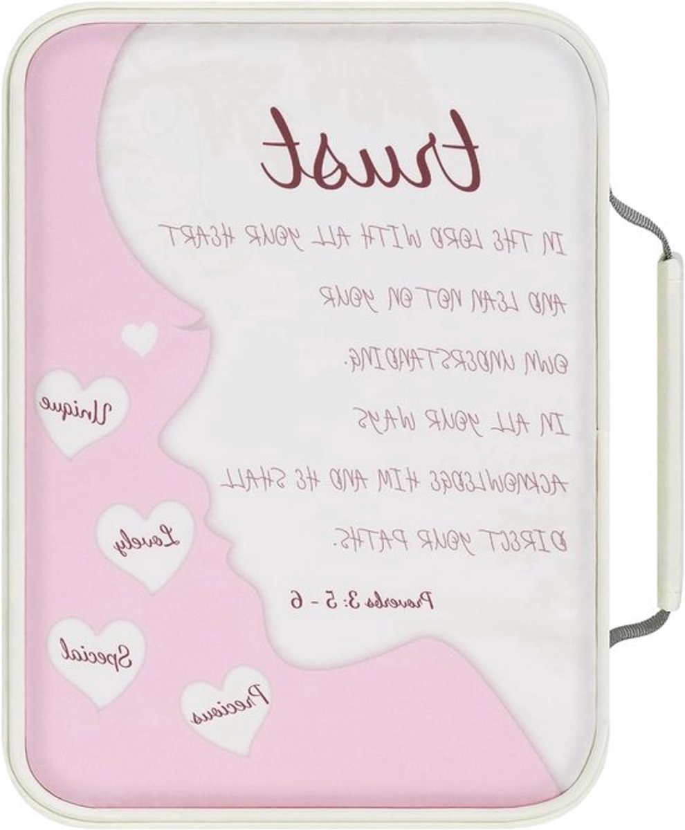Duurzame Boekhoes met Rits voor Standaard Bijbel, Handige Draagtas voor Vrouwen, Perfect Cadeau voor Moeders, 25 x 17,5 x 6,5 cm, Beige en Praktisch Ontwerp