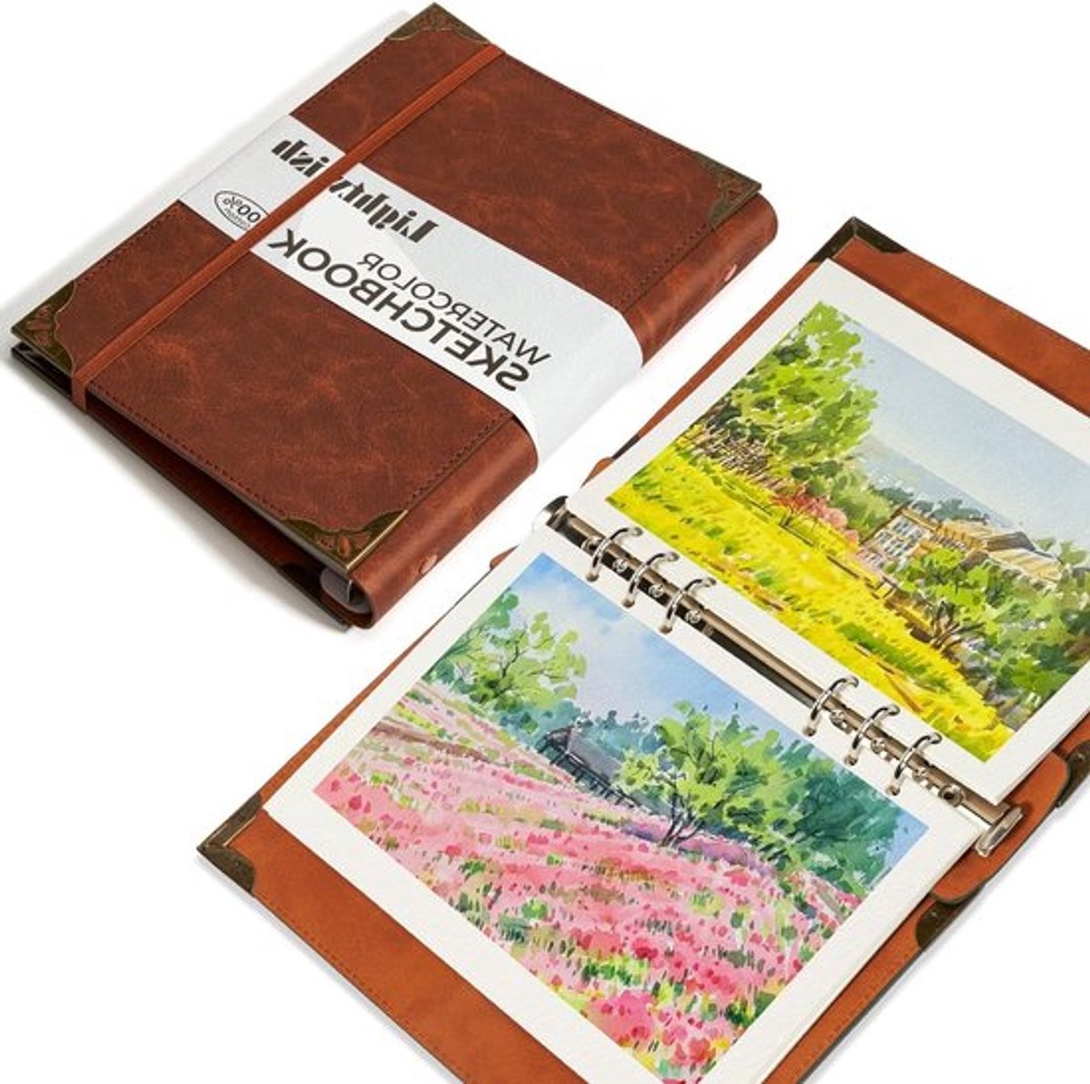 Aquarel schetsboek van 100% katoen, zuurvrij aquarelpapier, 300 g/m², voor kunstenaars, volwassenen en studenten, 20 vellen, formaat 5,8 x 8,2 inch
