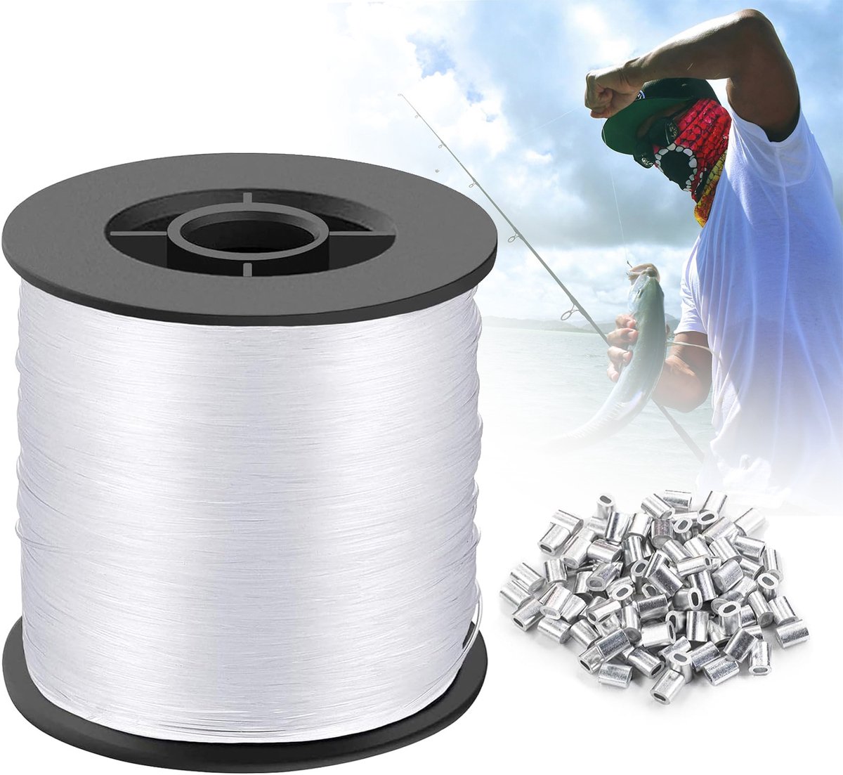 Doorzichtige Ophangdraad Voor Schilderijen - 0.8mm*200m Onzichtbare Visdraad - Monofilament Vislijn - Sterk Nylon Draad