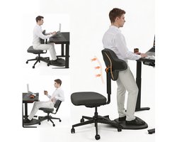 Newtral MT-L Ergonomic Armless Office Chair with Standing Mat - Adjustable Desk Chair with Slide Seat Depth & 4-Level Recline - High Capacity 350lbs Solid Computer Task Chair for Home Office