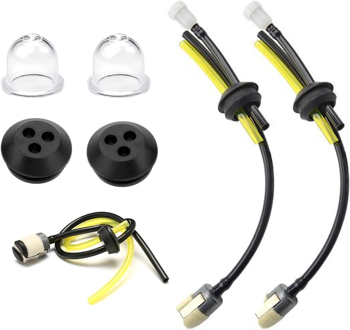 Brandstofslang met Filter voor Borstelfrees, Universele Benzinefilter Set en Priming Pear voor Tuinieren en Landbouw, 2 Sets