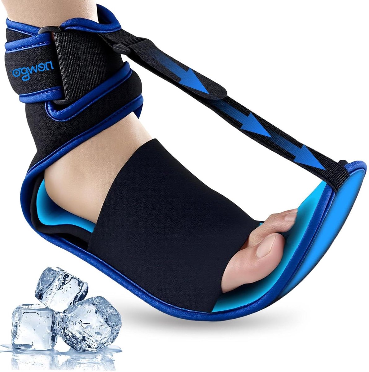 Voetspalk - Nachtspalk - Voetondersteuning - Zachte gel - 30 cm - Zwart