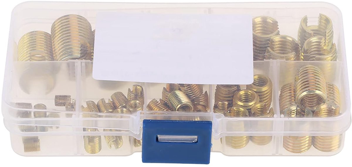 SnelShoppen - 50 Stuks Zelftappende Draadinsert, Slotted Draad Reparatie, Hoogwaardige Carbonstaal, Eenvoudig te Installeren, Voor Diverse Toepassinge