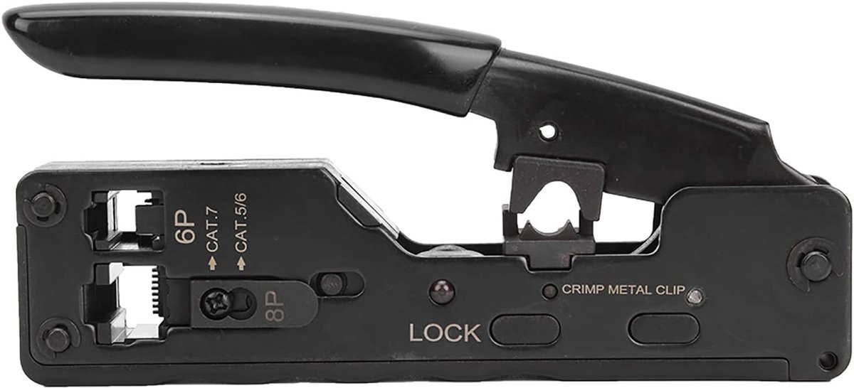 SnelShoppen - 8P 6P RJ45 RJ12/11 Netwerkkabel Crimp Tool - Multifunctionele Krimp Tangen voor Aansluitingen en Kabels, Non-slip Handvatten, Profession