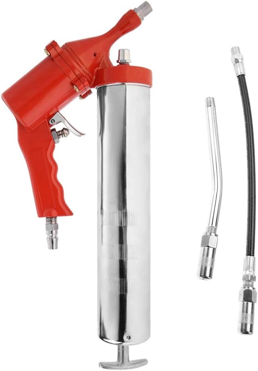 SnelShoppen - Handmatige Luchtvetspuit 400cc Pneumatische Vetpomp Cartridge Smeermiddel 1/4" 2800-5600psi voor Auto Onderhoud en Reparatie