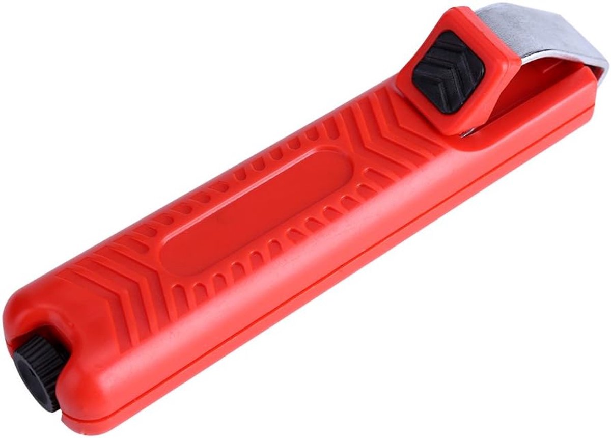 SnelShoppen - Strippingtang voor kabelisolatie 8-28 mm, mini-messen voor rubber, PVC, silicone, Teflon, verstelbare snijdiepte, veilig en gebruiksvrie