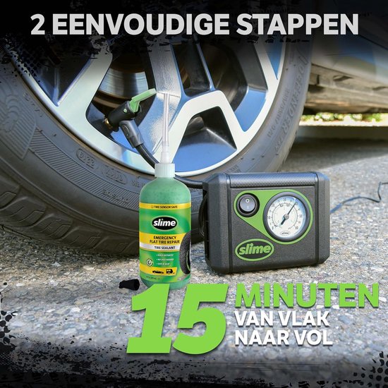 Bandenreparatieset Noodgeval - Lekke Band Reparatie - Snel Banden Pompen - Inclusief Afdichtmiddel - 473 ml - Zwart — afbeelding 3