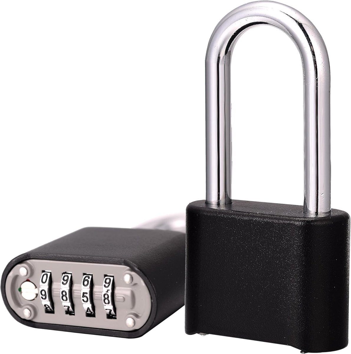 SnelShoppen - Set van 2 Robuuste Combinatiesloten met Verstelbare Code, 6.6 cm Haak voor School, Sport, Tuin, Gereedschapskist