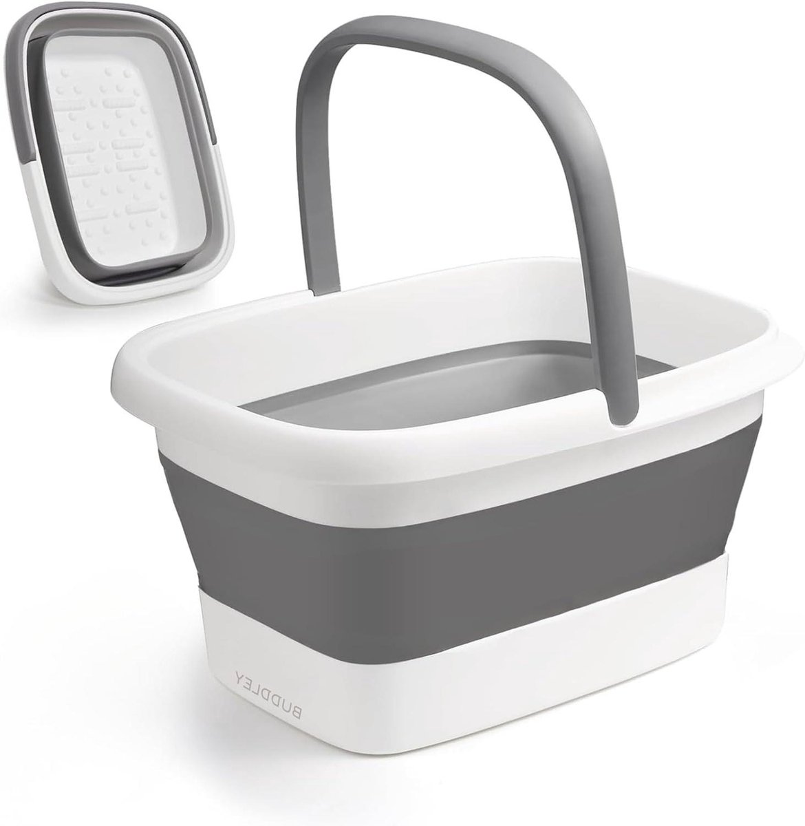 Voetbad Opvouwbaar - Voetbadkuip Kunststof - Ontspannend Voetbad - Anti-slip Bodem - 42 x 29 x 15 cm - Wit