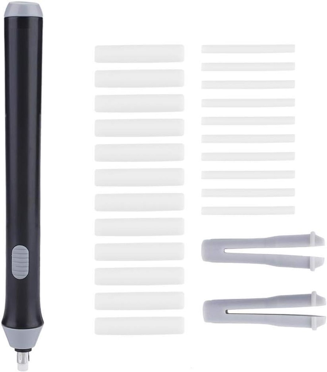 Elektrische gum automatische pen - zwart - batterijloos - perfect voor tekenen en schetsen - SnelShoppen