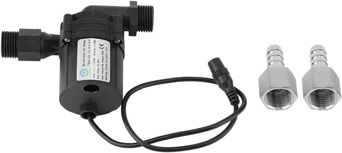 SnelShoppen - Beer Pump Home Brewing, Borstelloze Bierpomp met Circulaire Circulatie, 12 V DC Thuisbrouwpomp met Stekker, Duurzaam en Efficiënt voor F