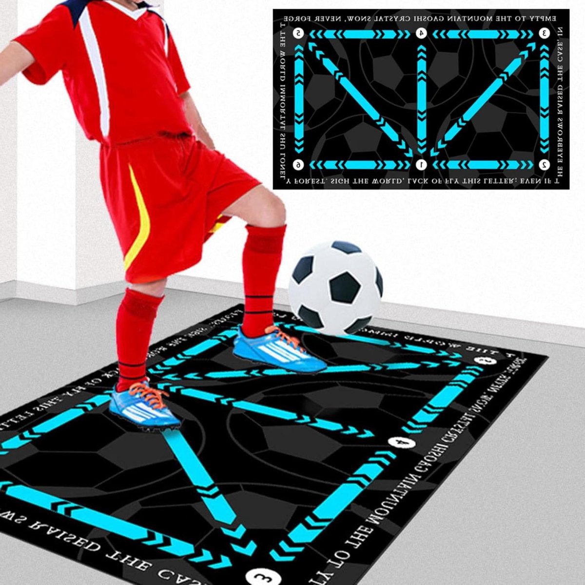 Voetbalmat Trainingsmat - Voetbal oefenmat - Balcontrole Verbeteren - Antislip Onderkant - 50 x 80 cm - Groen