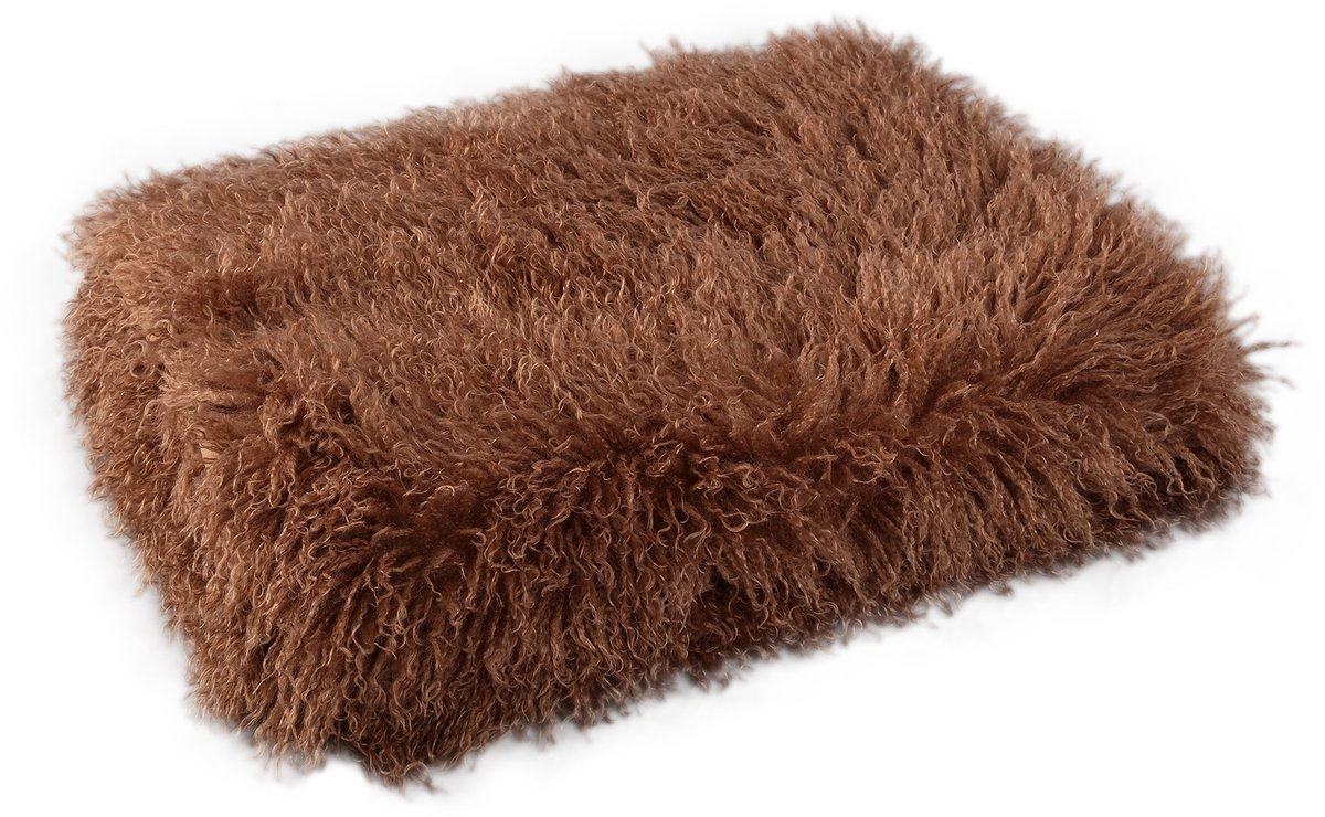 PTMD Rexx Dark Brown Fake Sheep Fur Plaid S