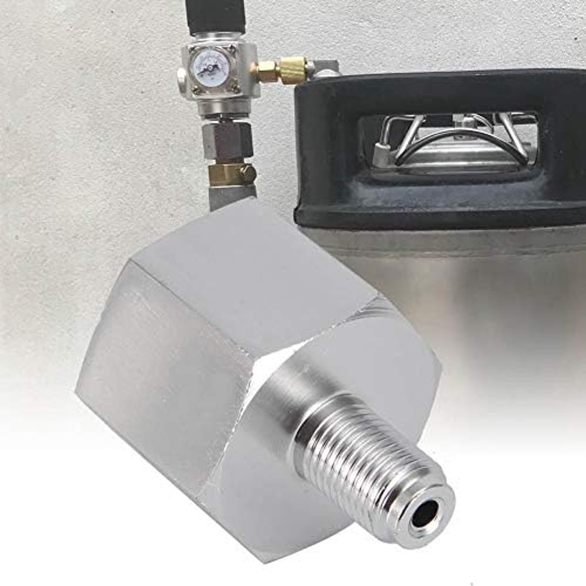SnelShoppen CO2 Adapter Mini Regulator voor Thuisbrouwerij Bier Corny Keg 6ACME-6G naar 3 8-24UNF Aluminium Legering Voor Feest en Camping