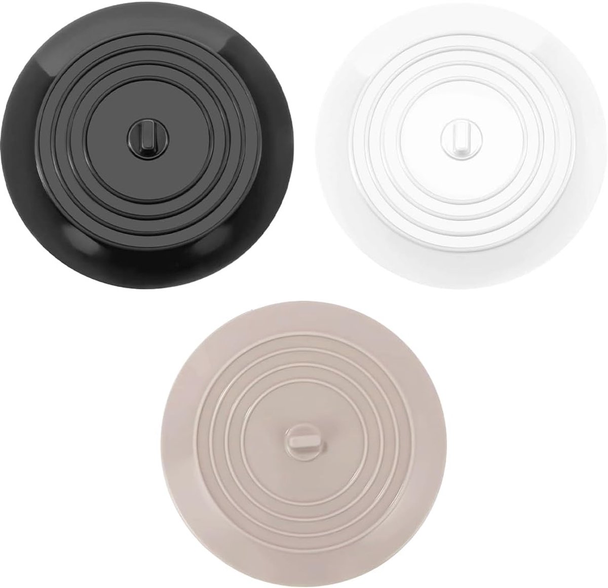 SnelShoppen - 3 Pcs Silicone Afvoerstopper, 15 cm, Universele Silicone Afvoerstop, Zachte Silicone Rubber Afvoerstop voor Badkuip, Douche, Wasbak, Keu