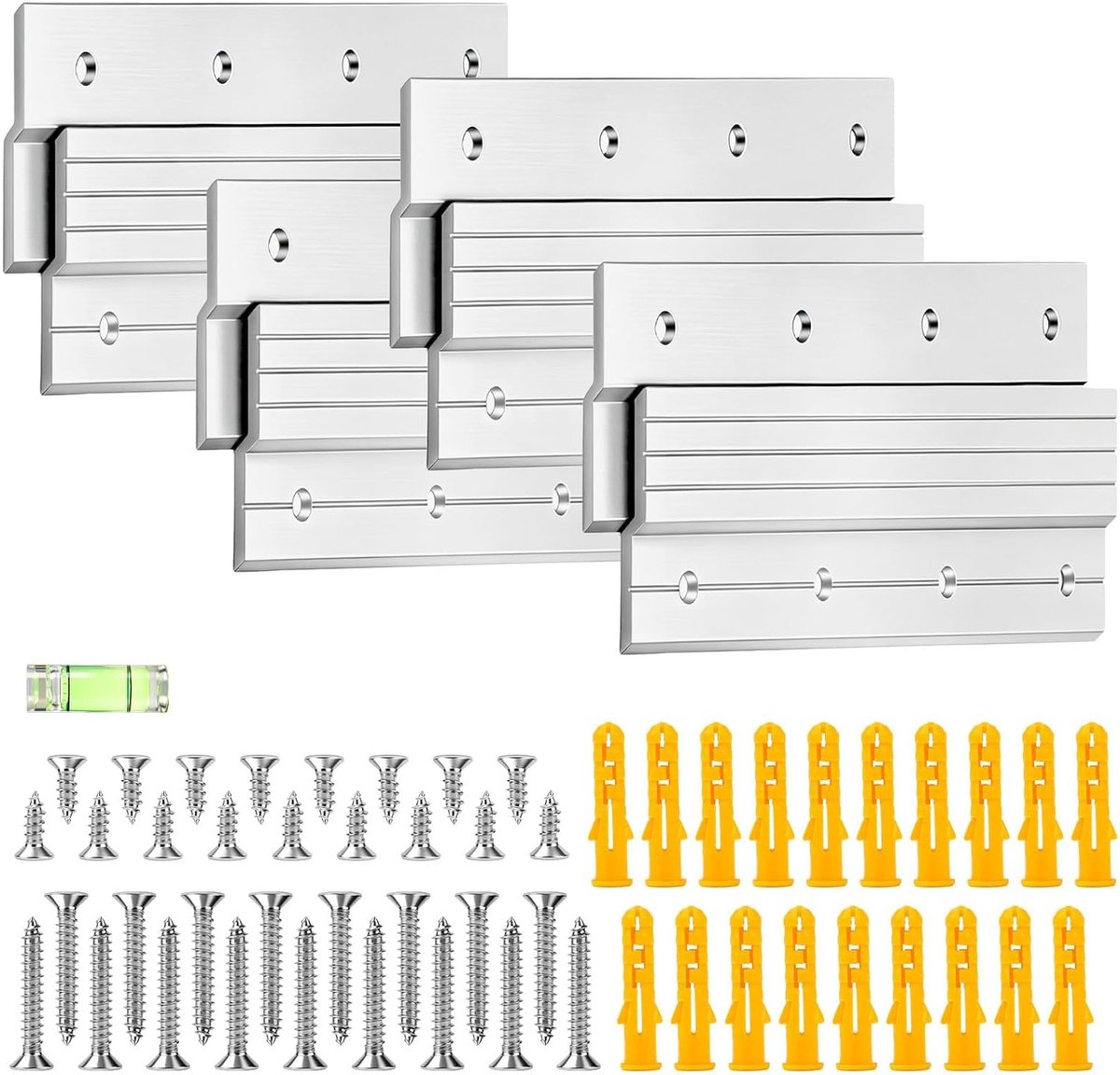 2 Pairs of Z-Clamps, Heavy Load, 30 cm, Z Clamps for Hanging, High Load Capacity, 36 kg Load Capacity, French Photo - ShopVlot