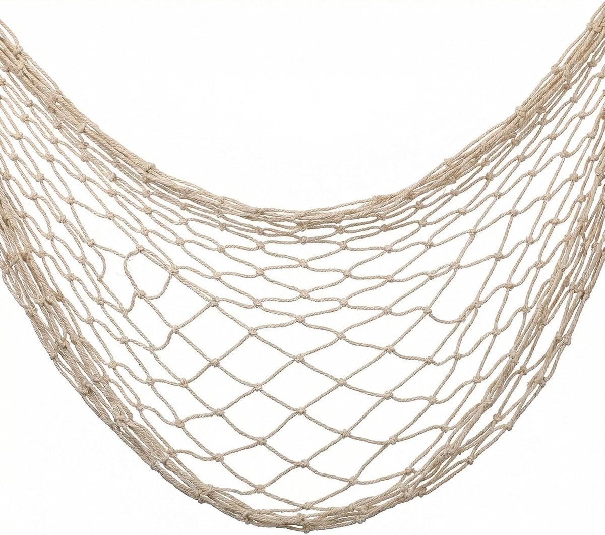 SnelShoppen - Visnet Wandbehang 150cm x 200cm, Maritieme Decoratie, Beige Schelp Stijl, Decoratief Net voor Binnen en Buiten, Perfect voor Feesten en