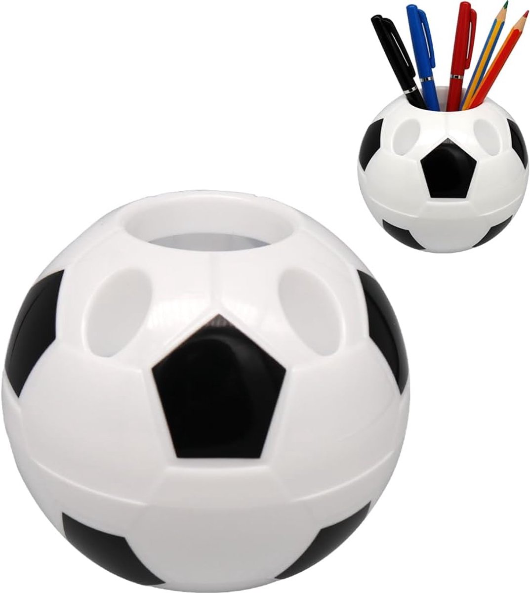 SnelShoppen - Voetbalpennenbeker, Kinderpennenhouder, Organiser voor Bureau, Schrijfgerei, Kunststof, Ruimtebesparend, Perfect voor Thuis, School en K
